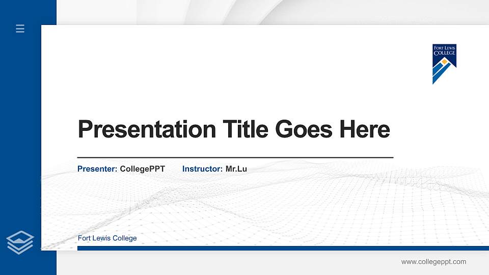 Fort Lewis College Thesis Proposal/Graduation Defense PPT Template16:9 ratio PPT effect preview image
