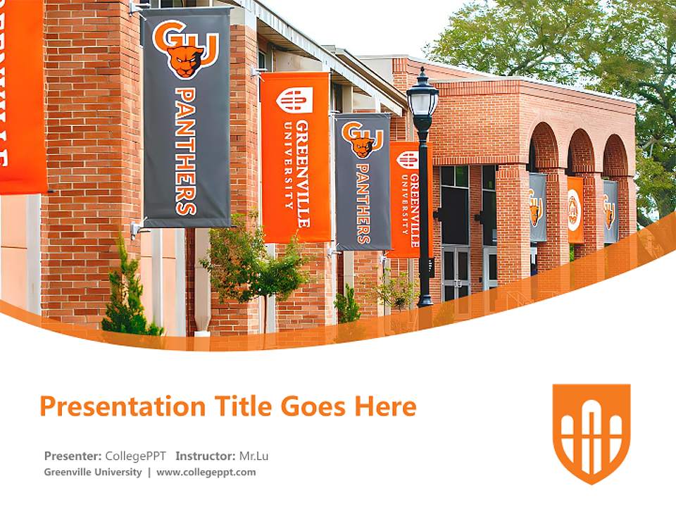 Greenville University Course/Courseware Creation PPT Template4:3 ratio PPT effect preview image5