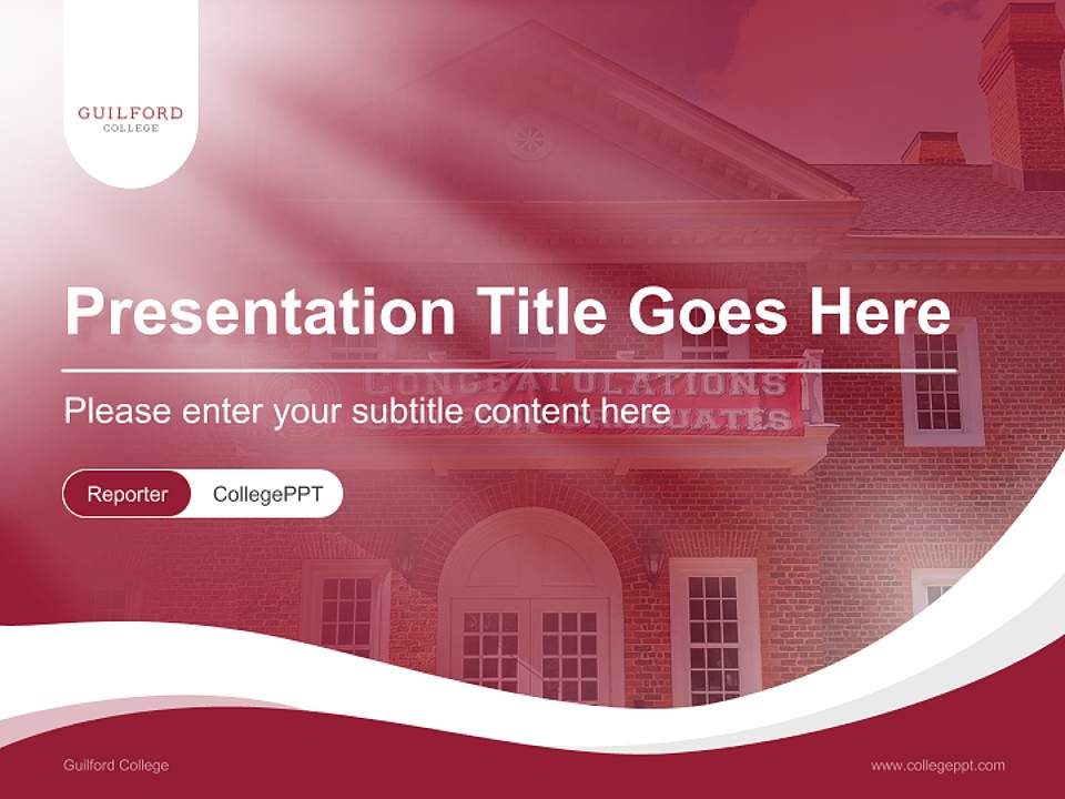 Guilford College Lecture Sharing and Networking Event PPT Template4:3 ratio PPT effect preview image4