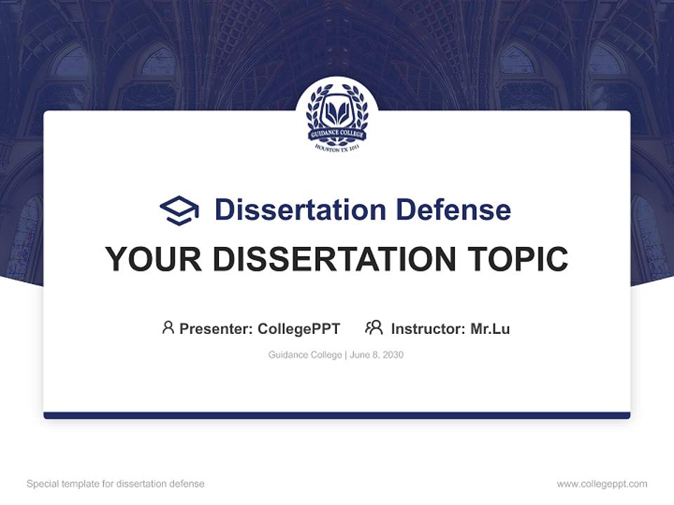 Guidance College Graduation Thesis Defense PPT Template4:3 ratio PPT effect preview image7