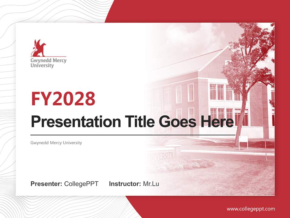 Gwynedd Mercy University Academic Presentation/Research Findings Report PPT Template4:3 ratio PPT effect preview image5