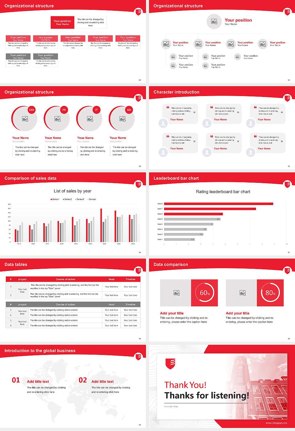Grove City College Academic Presentation/Research Findings Report PPT Template16:9 ratio PPT effect preview image4