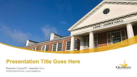 Grambling State University Course/Courseware Creation PPT Template
