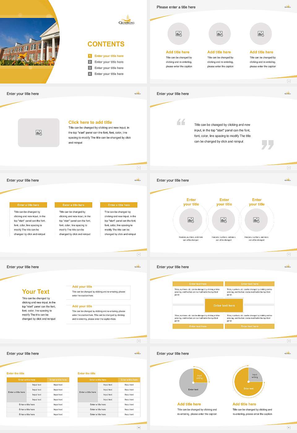 Grambling State University Course/Courseware Creation PPT Template16:9 ratio PPT effect preview image2