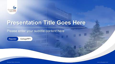 Georgia State University Lecture Sharing and Networking Event PPT Template