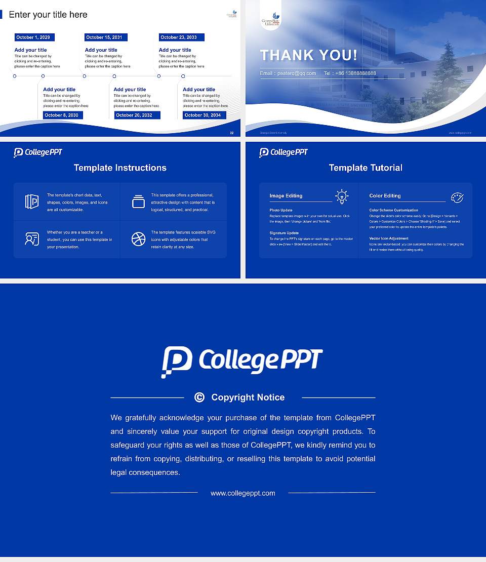 Georgia State University Lecture Sharing and Networking Event PPT Template16:9 ratio PPT effect preview image4