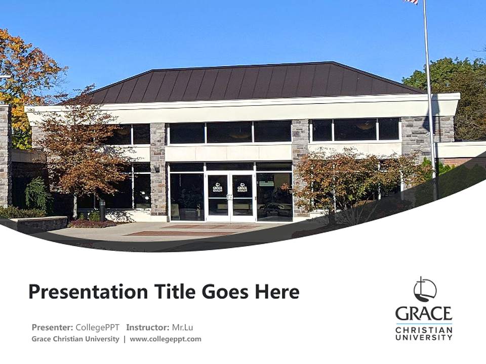 Grace Christian University Course/Courseware Creation PPT Template4:3 ratio PPT effect preview image5