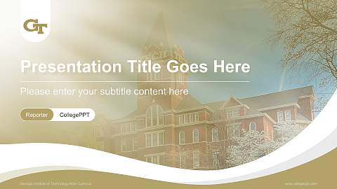 Georgia Institute of Technology-Main Campus Lecture Sharing and Networking Event PPT Template