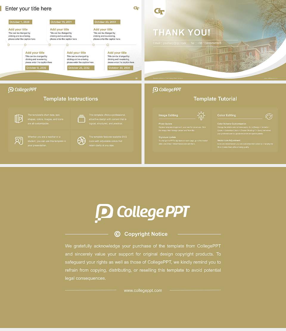 Georgia Institute of Technology-Main Campus Lecture Sharing and Networking Event PPT Template16:9 ratio PPT effect preview image4