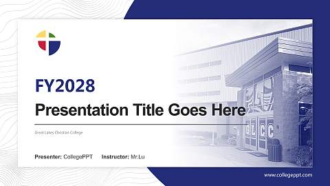 Great Lakes Christian College Academic Presentation/Research Findings Report PPT Template