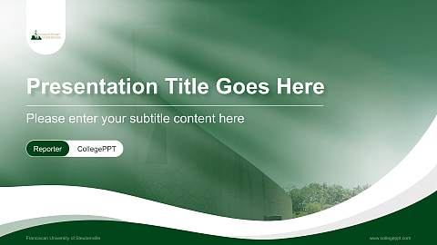 Franciscan University of Steubenville Lecture Sharing and Networking Event PPT Template