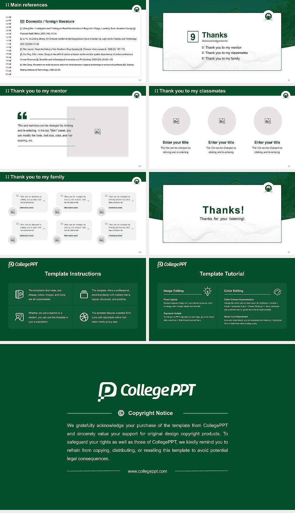 Georgia College & State University Graduation Thesis Defense PPT Template16:9 ratio PPT effect preview image7