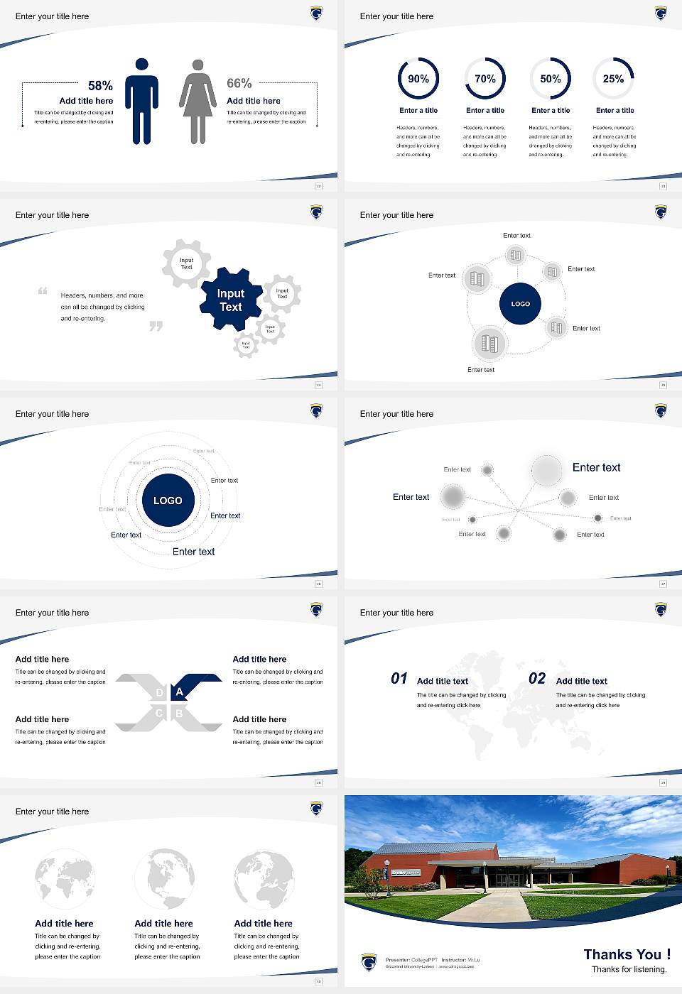 Graceland University-Lamoni Course/Courseware Creation PPT Template16:9 ratio PPT effect preview image4