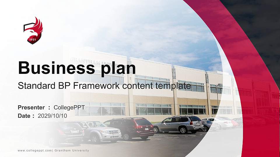 Grantham University Competition/Entrepreneurship Contest PPT Template16:9 ratio PPT effect preview image