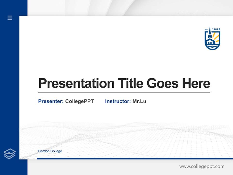 Gordon College Thesis Proposal/Graduation Defense PPT Template4:3 ratio PPT effect preview image5
