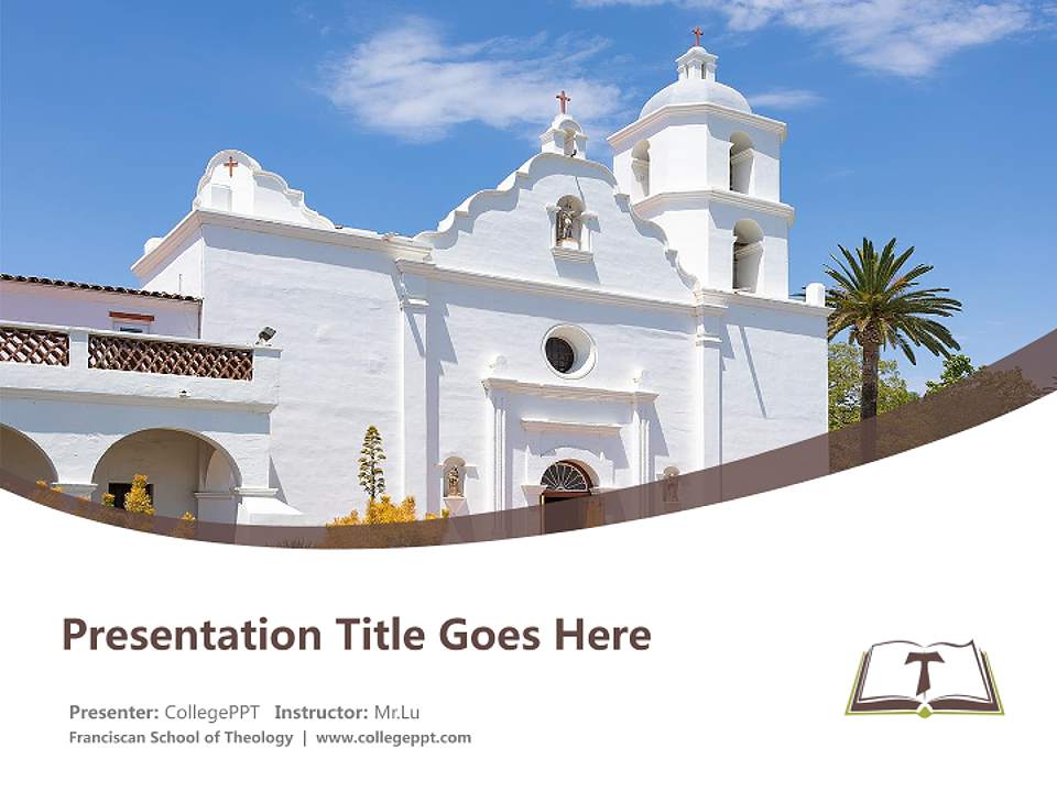 Franciscan School of Theology Course/Courseware Creation PPT Template4:3 ratio PPT effect preview image5