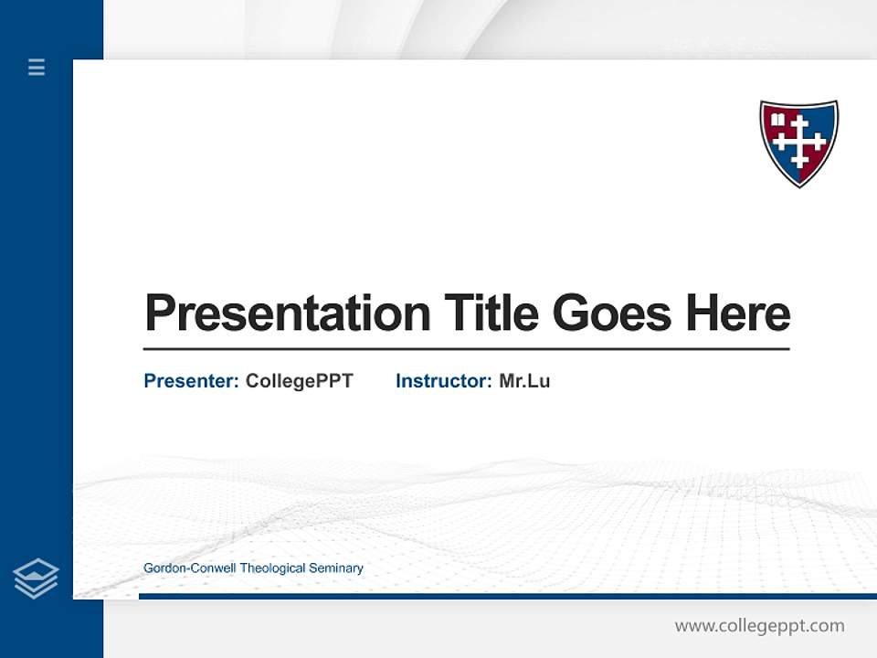 Gordon-Conwell Theological Seminary Thesis Proposal/Graduation Defense PPT Template4:3 ratio PPT effect preview image5