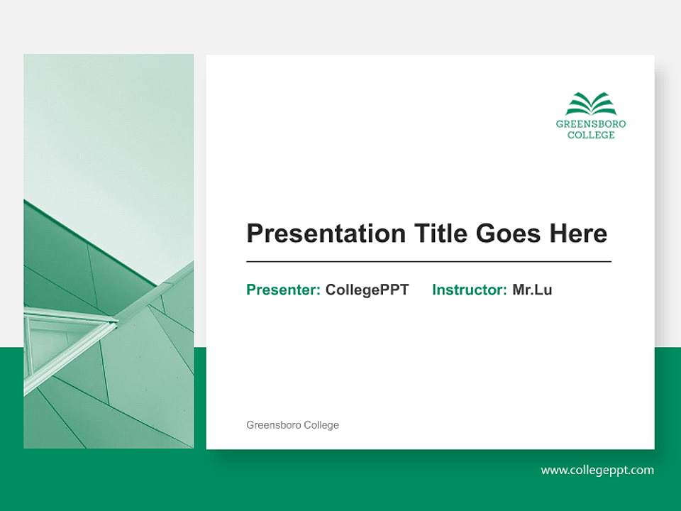 Greensboro College General Purpose PPT Template4:3 ratio PPT effect preview image6