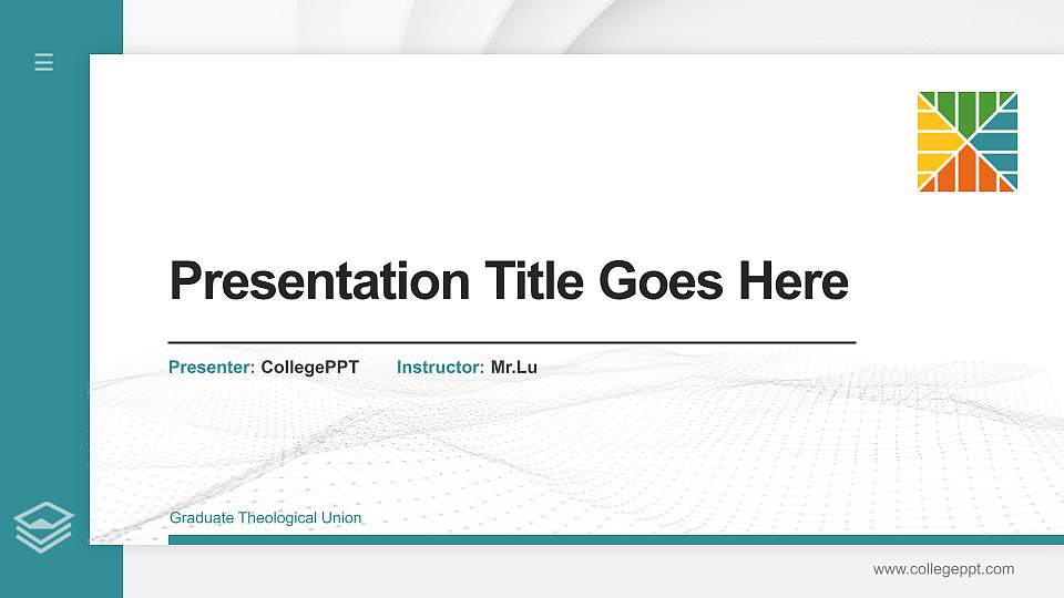 Graduate Theological Union Thesis Proposal/Graduation Defense PPT Template16:9 ratio PPT effect preview image