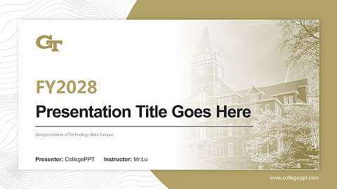 Georgia Institute of Technology-Main Campus Academic Presentation/Research Findings Report PPT Template