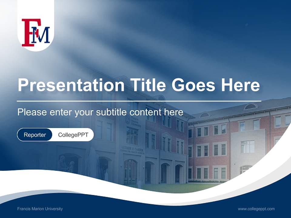 Francis Marion University Lecture Sharing and Networking Event PPT Template4:3 ratio PPT effect preview image4