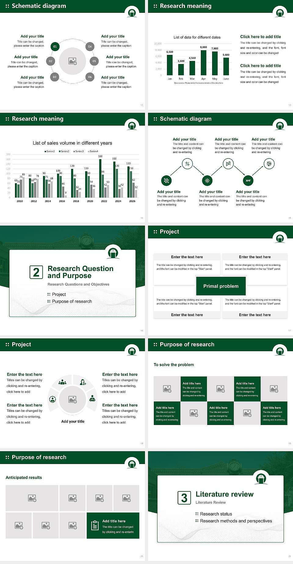 Georgia College & State University Graduation Thesis Defense PPT Template4:3 ratio PPT effect preview image3