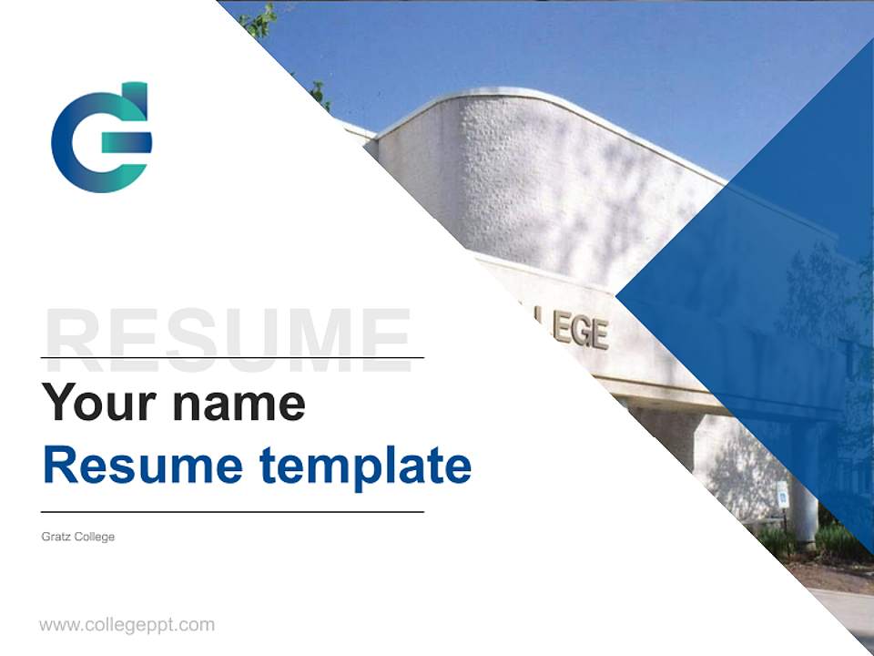 Gratz College Resume PPT Template4:3 ratio PPT effect preview image5