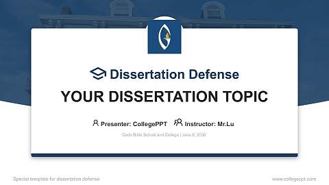 Gods Bible School and College Graduation Thesis Defense PPT Template