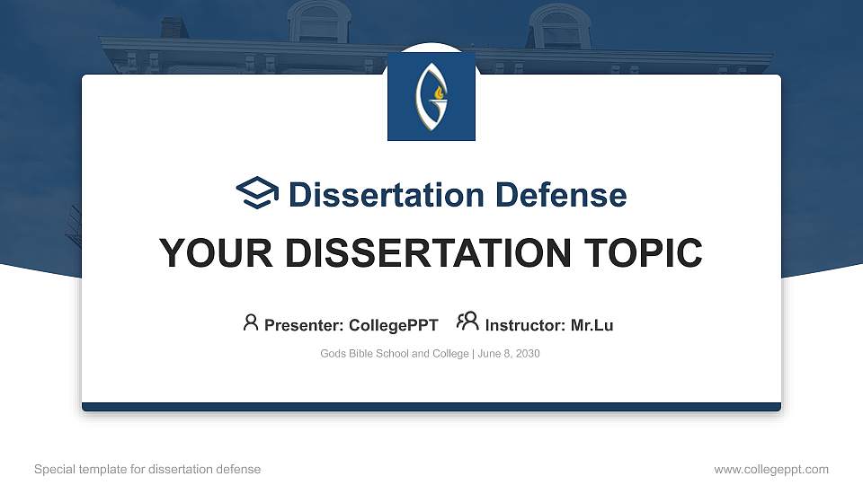Gods Bible School and College Graduation Thesis Defense PPT Template16:9 ratio PPT effect preview image