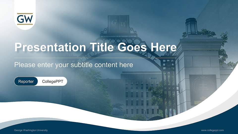 George Washington University Lecture Sharing and Networking Event PPT Template16:9 ratio PPT effect preview image