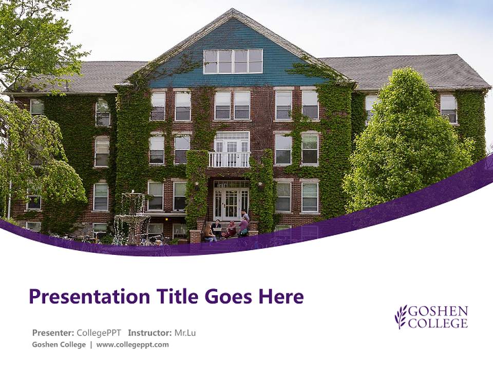 Goshen College Course/Courseware Creation PPT Template4:3 ratio PPT effect preview image5