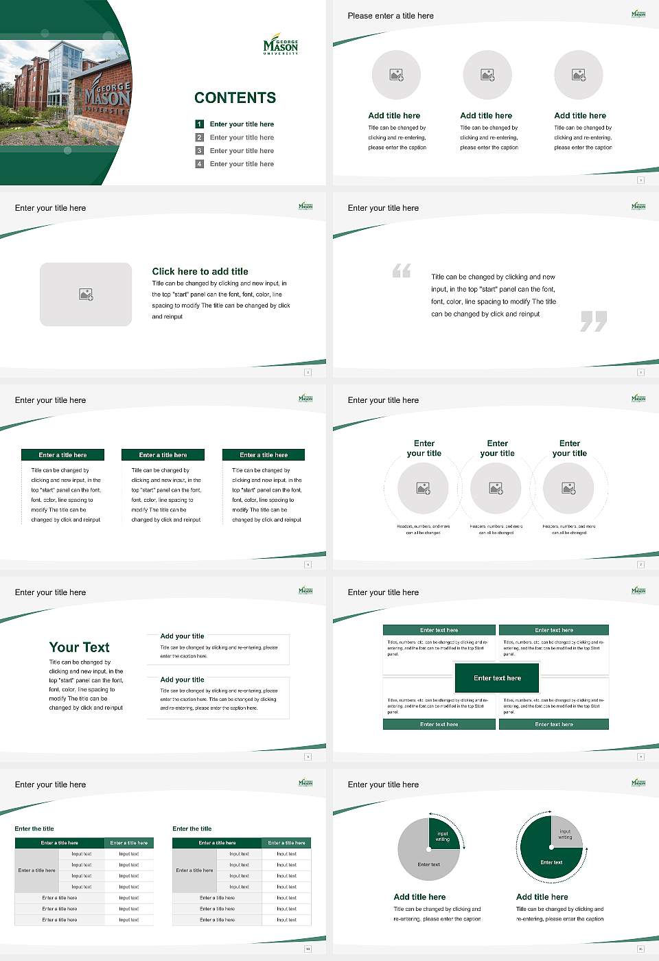 George Mason University(GMU) Course/Courseware Creation PPT Template16:9 ratio PPT effect preview image2