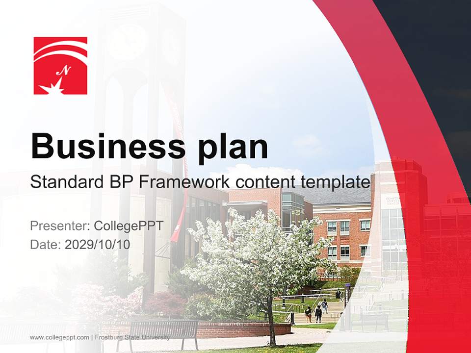 Frostburg State University Competition/Entrepreneurship Contest PPT Template4:3 ratio PPT effect preview image9