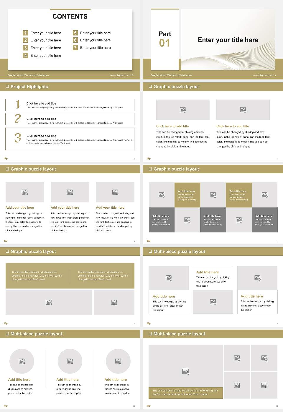 Georgia Institute of Technology-Main Campus General Purpose PPT Template16:9 ratio PPT effect preview image2
