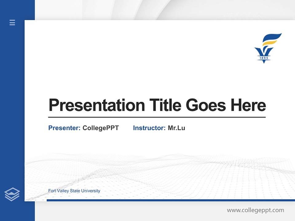 Fort Valley State University Thesis Proposal/Graduation Defense PPT Template4:3 ratio PPT effect preview image5