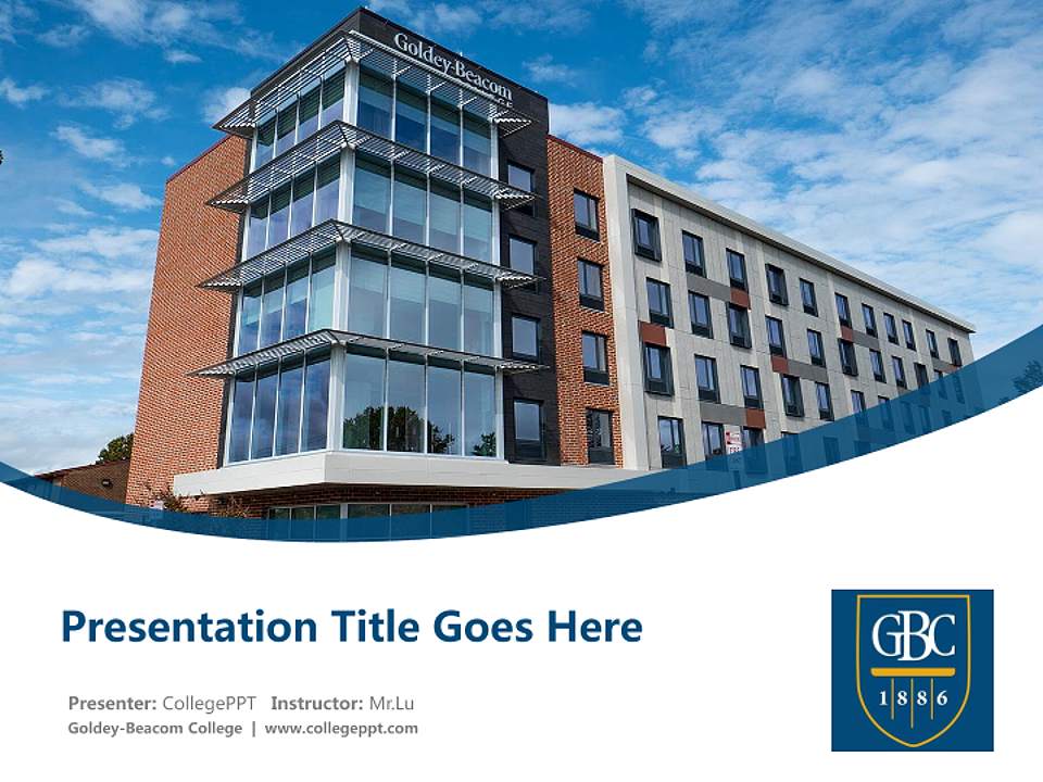 Goldey-Beacom College Course/Courseware Creation PPT Template4:3 ratio PPT effect preview image5