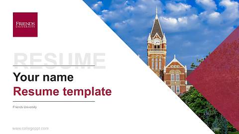 Friends University Resume PPT Template