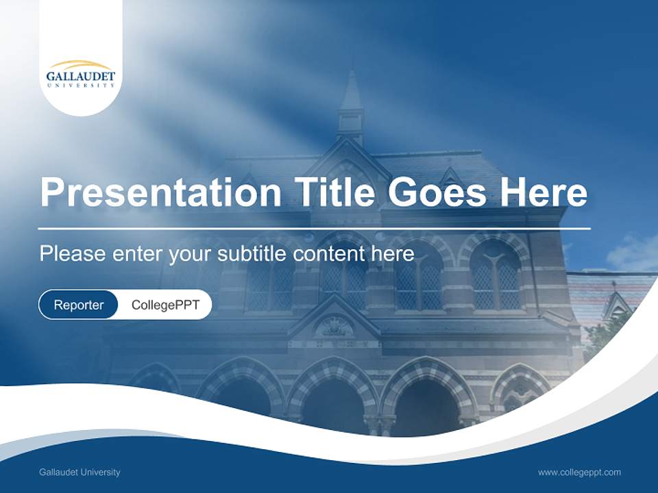 Gallaudet University Lecture Sharing and Networking Event PPT Template4:3 ratio PPT effect preview image4