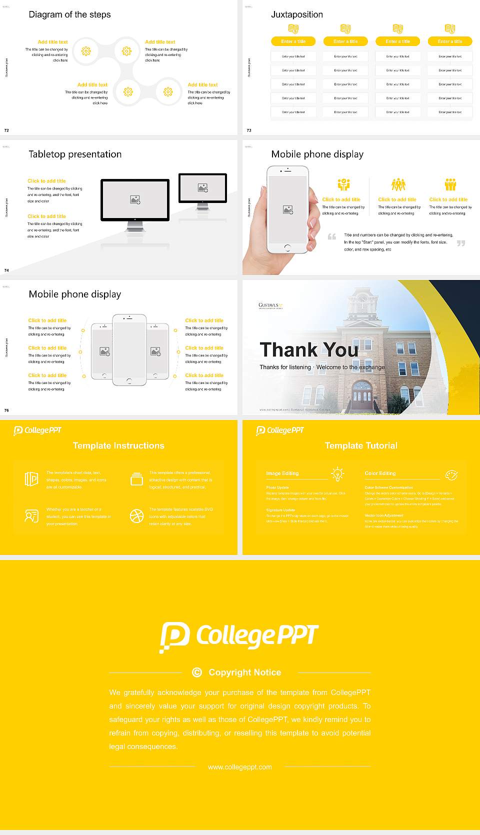 Gustavus Adolphus College Competition/Entrepreneurship Contest PPT Template16:9 ratio PPT effect preview image9