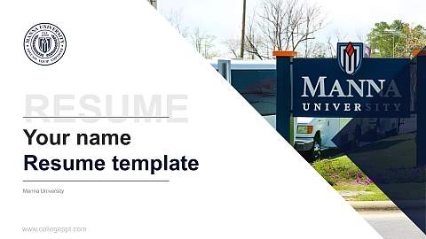 Manna University Resume PPT Template