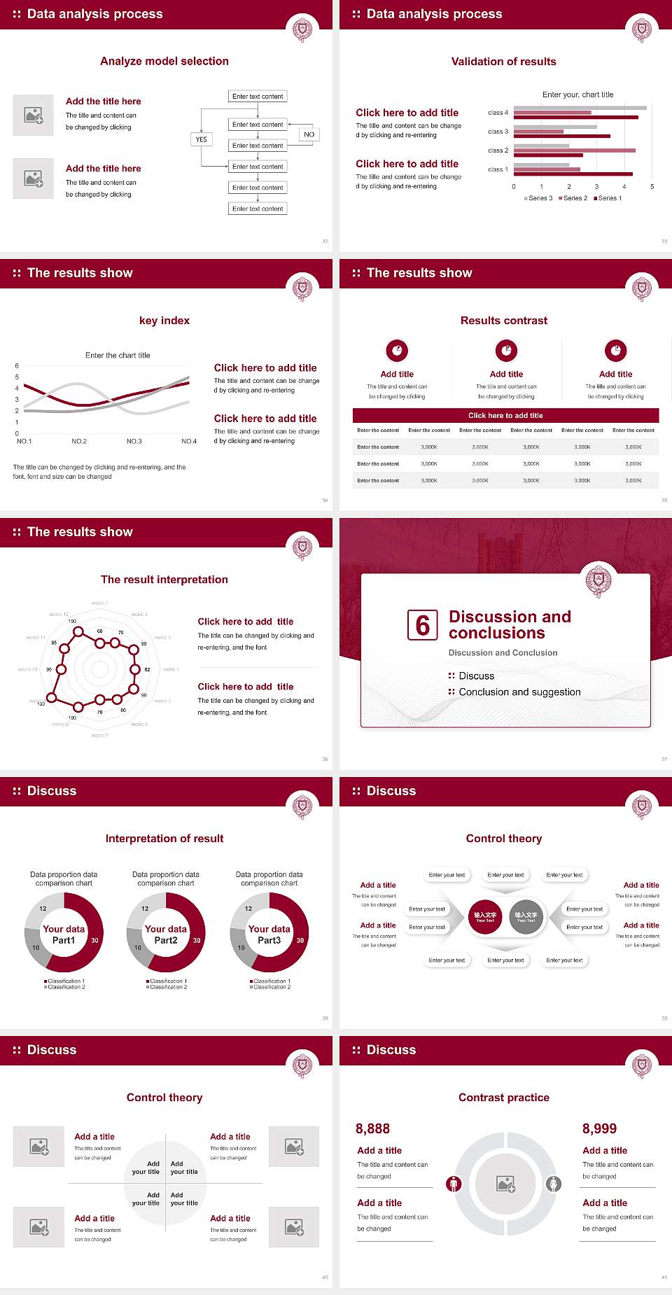 Fordham University Graduation Thesis Defense PPT Template4:3 ratio PPT effect preview image5