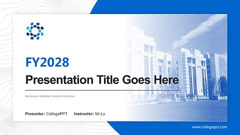 Hackensack Meridian School of Medicine Academic Presentation/Research Findings Report PPT Template