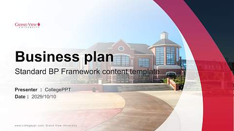 Grand View University Competition/Entrepreneurship Contest PPT Template