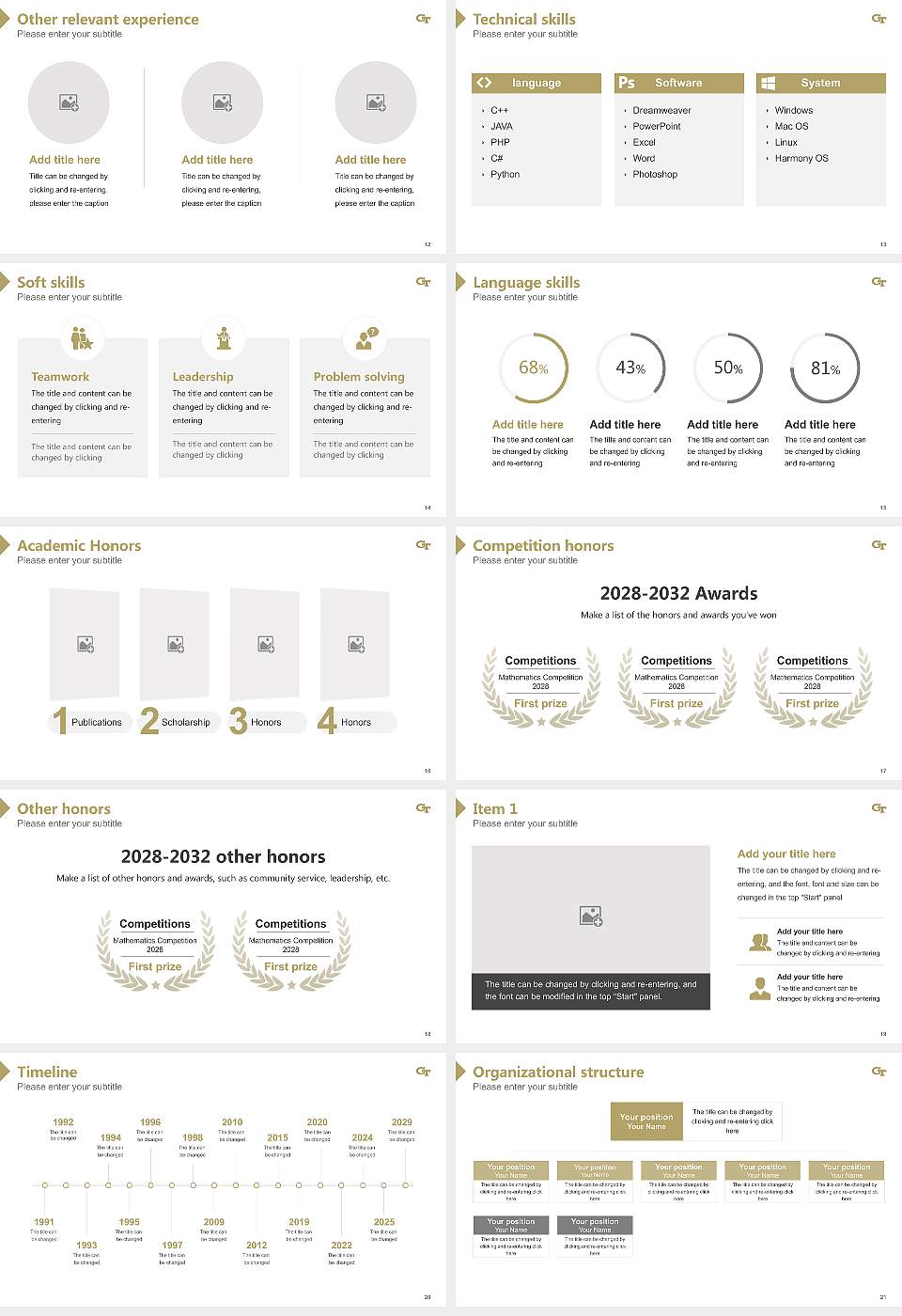 Georgia Institute of Technology-Main Campus Resume PPT Template16:9 ratio PPT effect preview image3