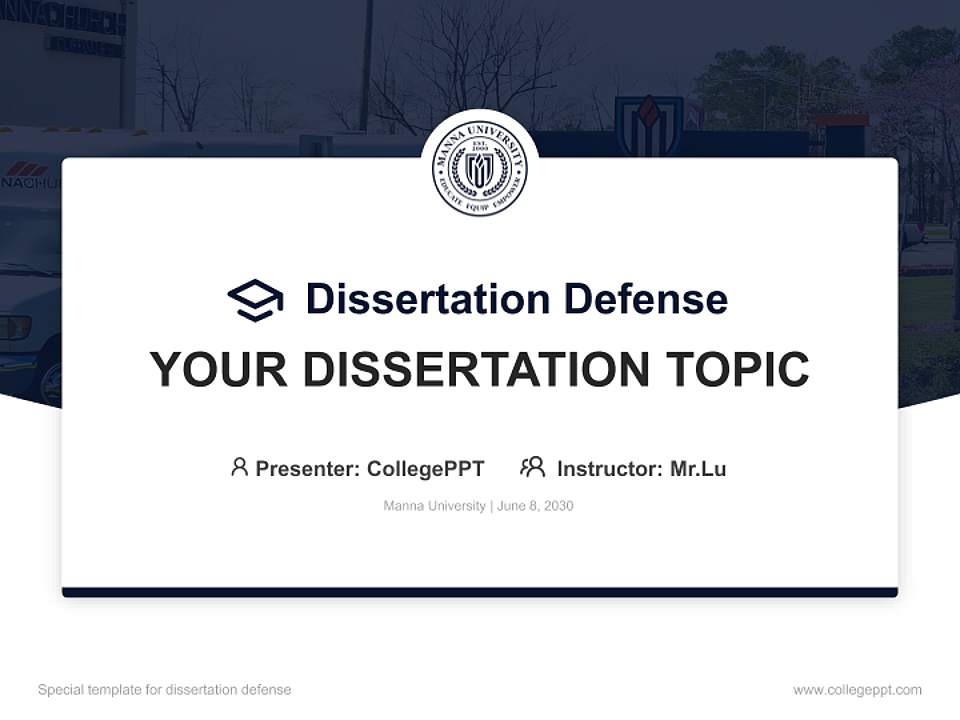 Manna University Graduation Thesis Defense PPT Template4:3 ratio PPT effect preview image7