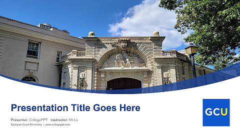 Georgian Court University Course/Courseware Creation PPT Template