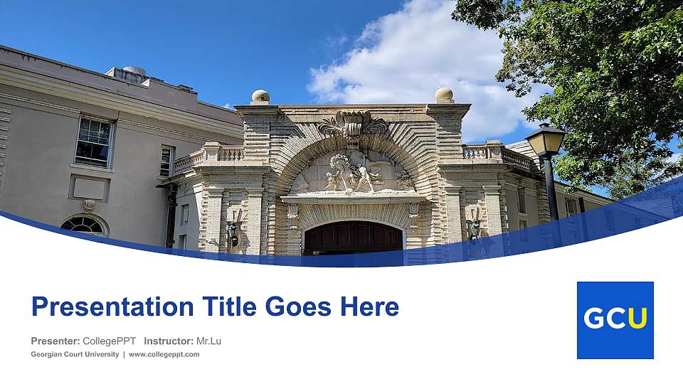 Georgian Court University Course/Courseware Creation PPT Template16:9 ratio PPT effect preview image