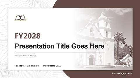 Franciscan School of Theology Academic Presentation/Research Findings Report PPT Template