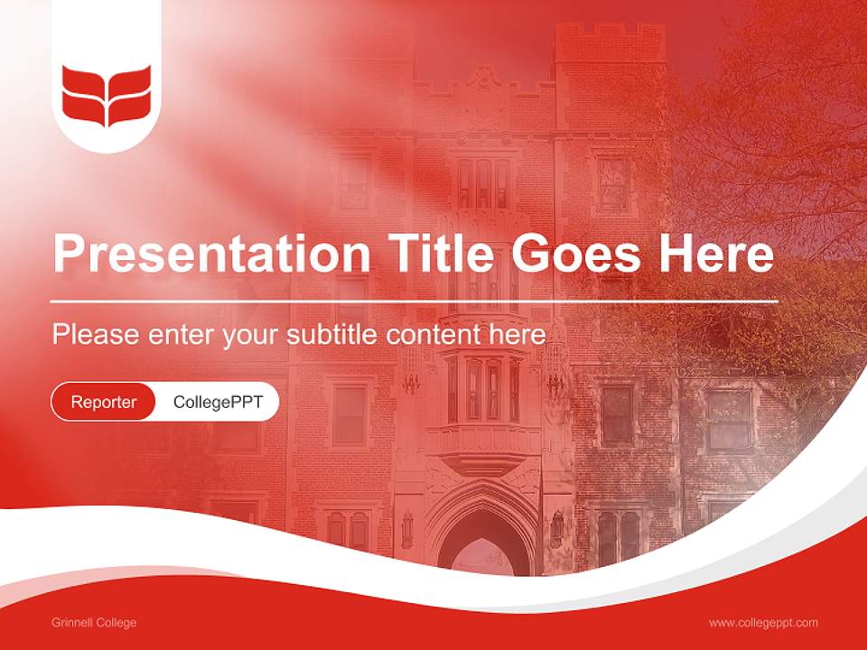 Grinnell College Lecture Sharing and Networking Event PPT Template4:3 ratio PPT effect preview image4