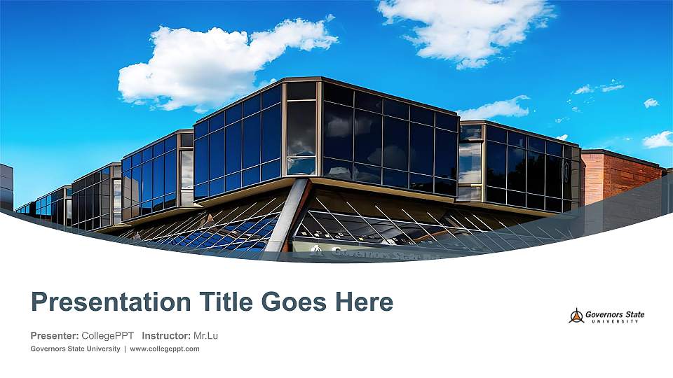 Governors State University Course/Courseware Creation PPT Template16:9 ratio PPT effect preview image